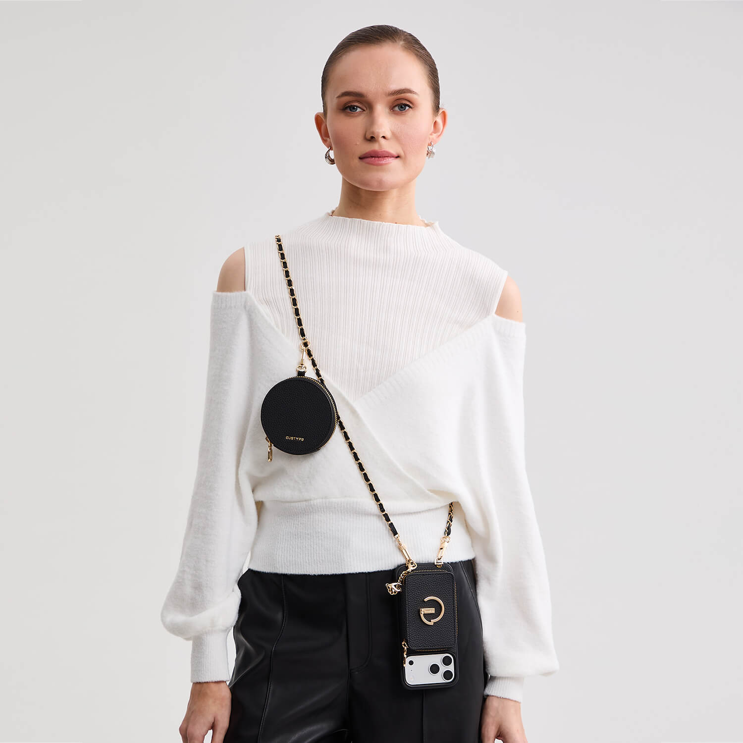 Crossbody iPhone Case with Strap, Card Holder & Leather Wallet Custype Crossbody iPhone Case with Strap, Card Holder & Leather Wallet Custype