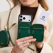 Allure チェーンシリーズ - チェーンとスタンド付きウォレットフォンケース - iPhone 17