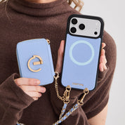 Allure チェーンシリーズ - チェーンとスタンド付きウォレットフォンケース - iPhone 17