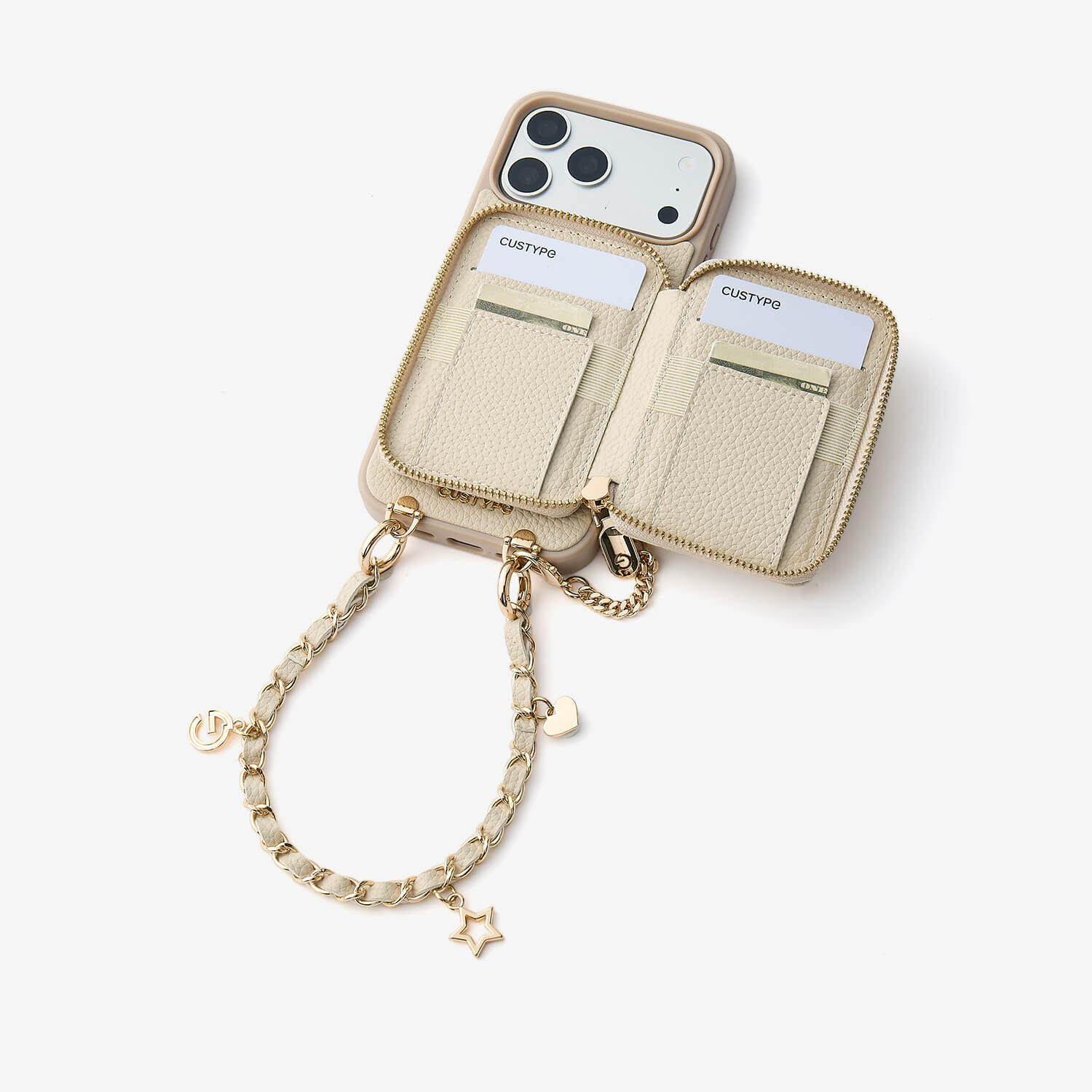 Allure Chain Series- Wallet Phone Case with Chain & Stand