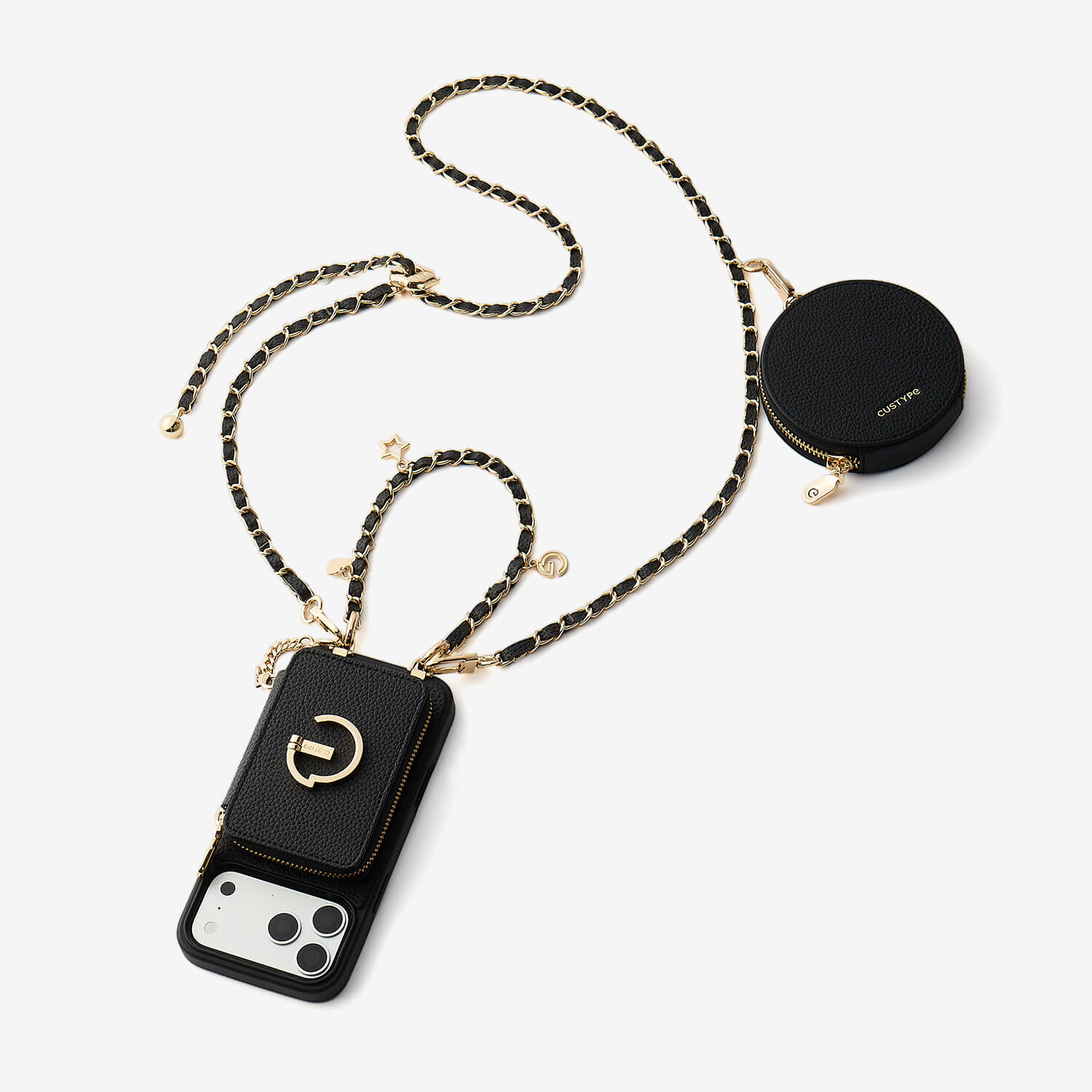 Allure Chain Series- Wallet Phone Case with Chain & Stand