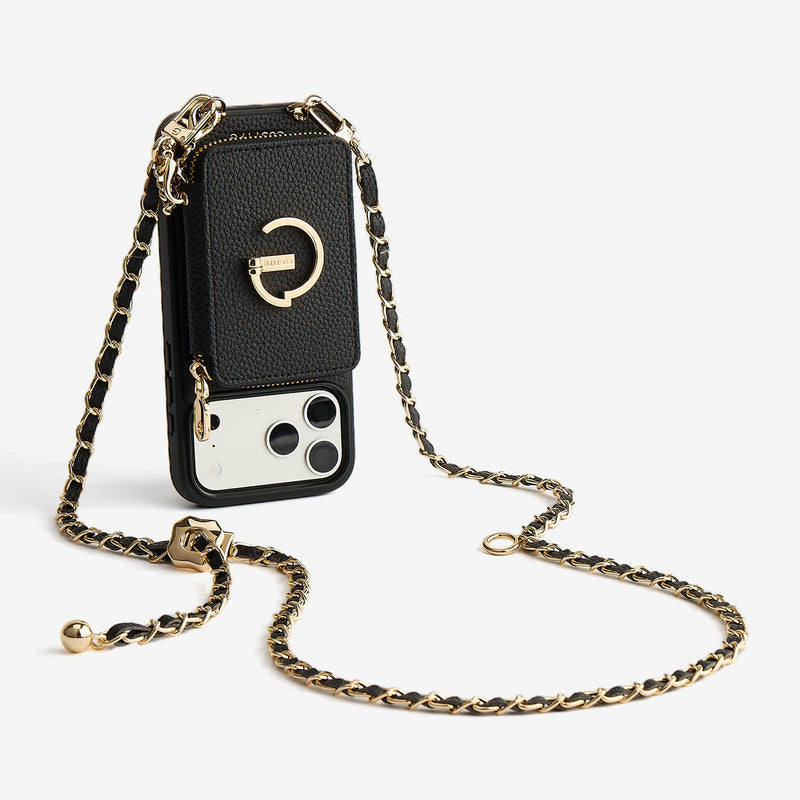Allure Chain Series- Wallet Phone Case with Chain & Stand