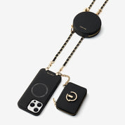 Allure Chain Series- Wallet Phone Case with Chain & Stand