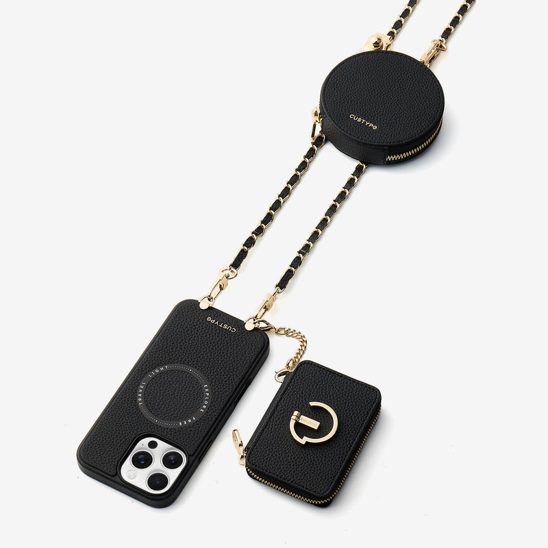 Allure Chain Series- Wallet Phone Case with Chain & Stand - iPhone 16 Pro Max