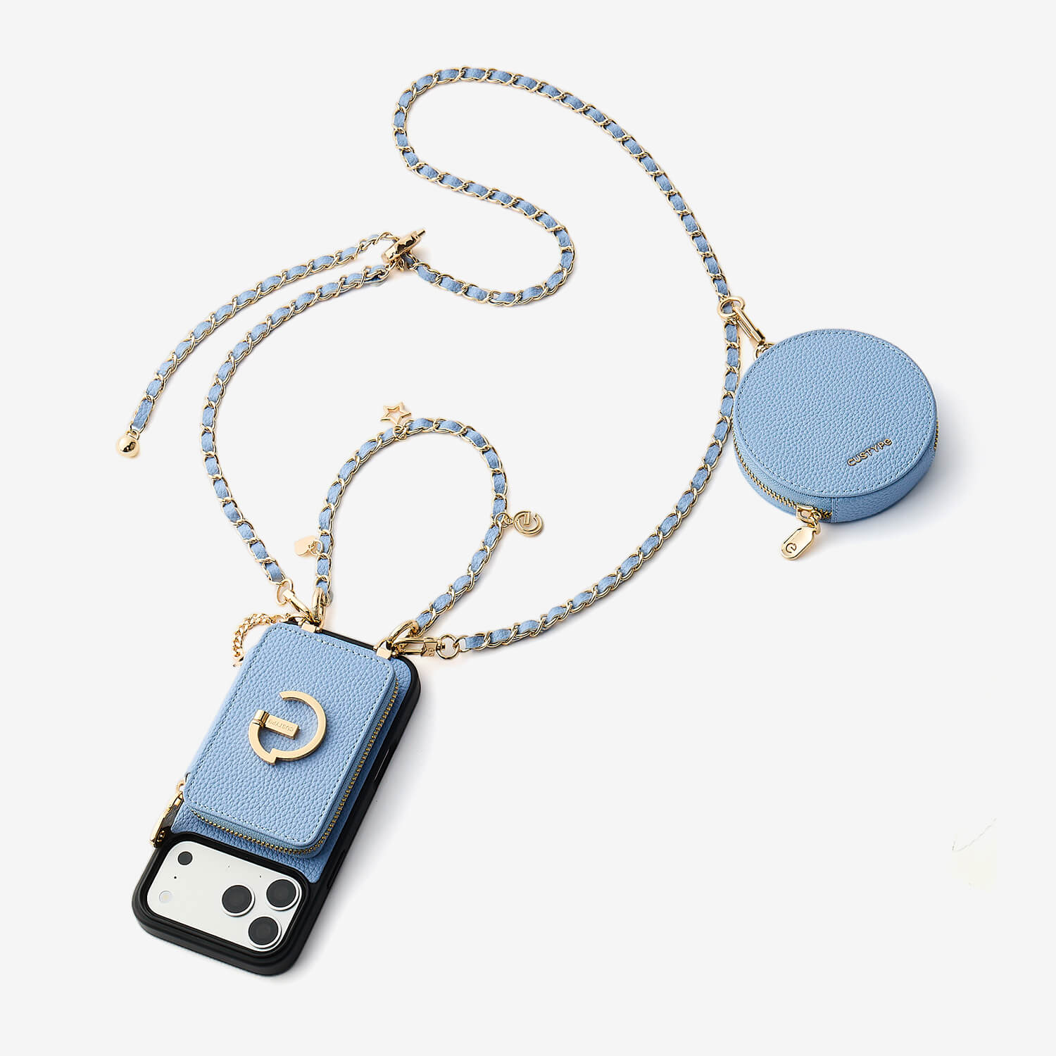 Allure Chain Series- Wallet Phone Case with Chain & Stand