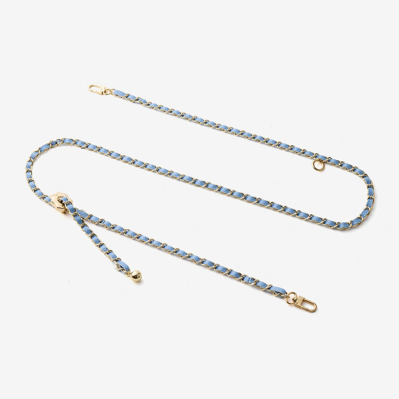 Elegant Adjustable Chain Leather Shoulder Strap- Lychee-Custype