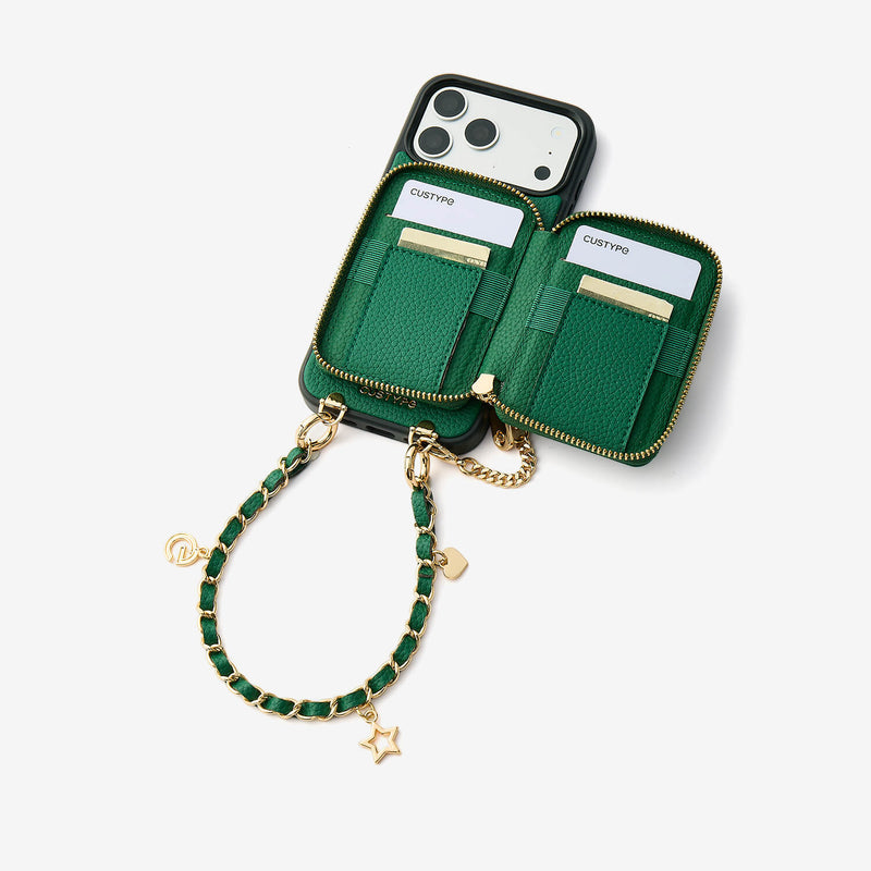 Allure Chain Series- Wallet Phone Case with Chain & Stand