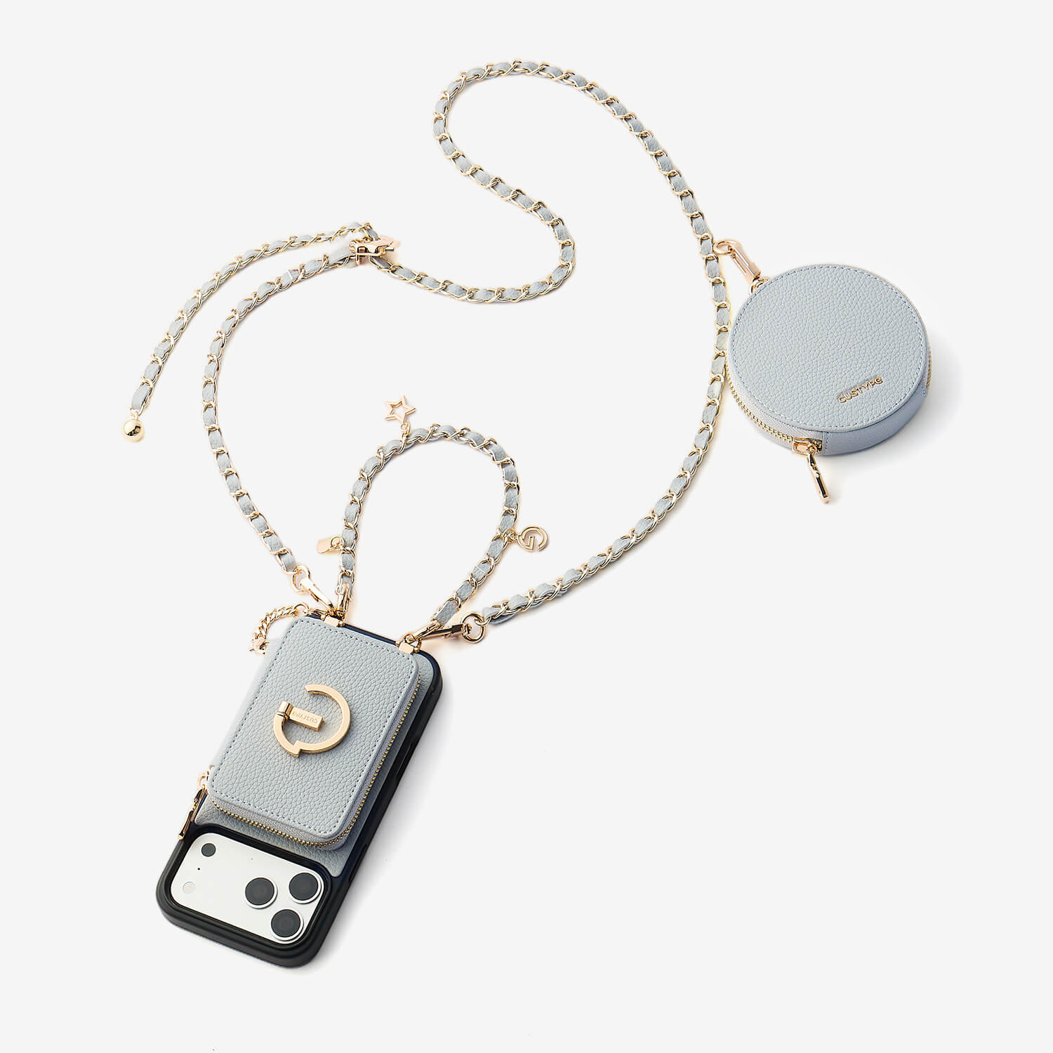 Allure Chain Series- Wallet Phone Case with Chain & Stand