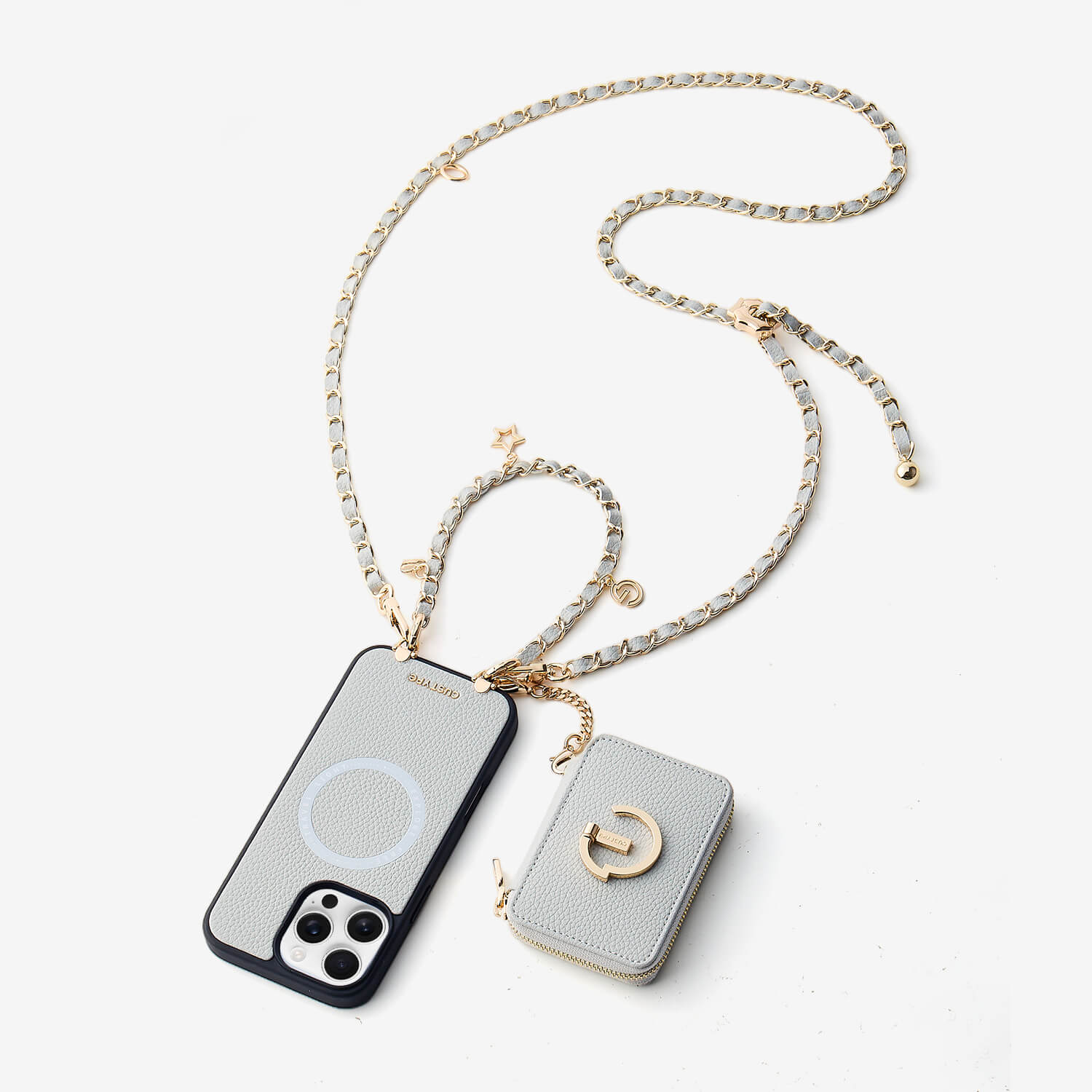 モランディグレースキット - クロスボディストラップ付きマグネット式スマホケース