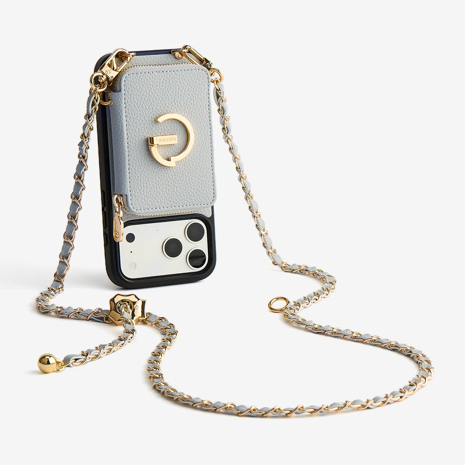 Allure Chain Series- Wallet Phone Case with Chain & Stand