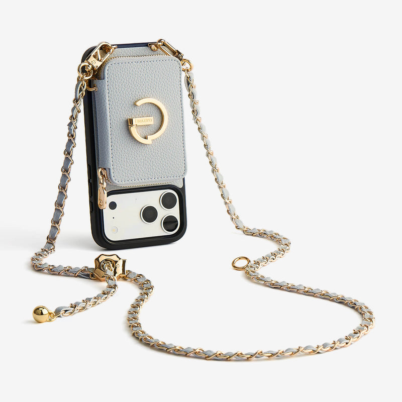 Allure Chain Series- Wallet Phone Case with Chain & Stand