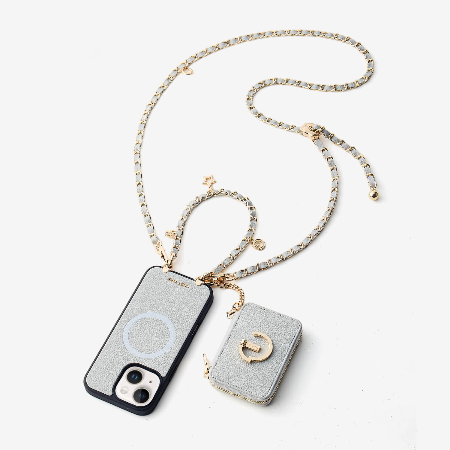 モランディグレースキット - クロスボディストラップ付きマグネット式スマホケース