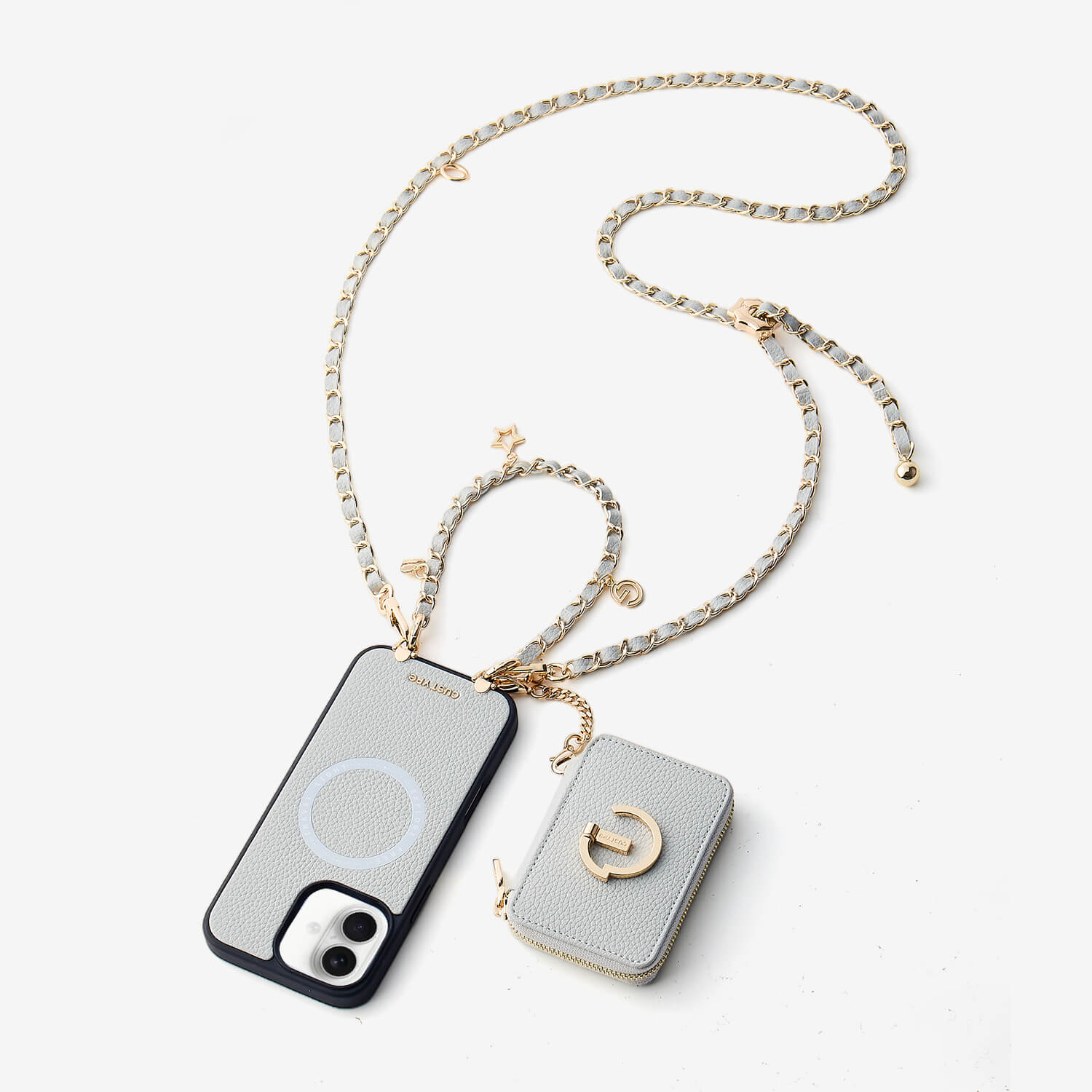 モランディグレースキット - クロスボディストラップ付きマグネット式スマホケース