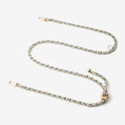 エレガントな調節可能なチェーンレザーショルダーストラップ - ライチ