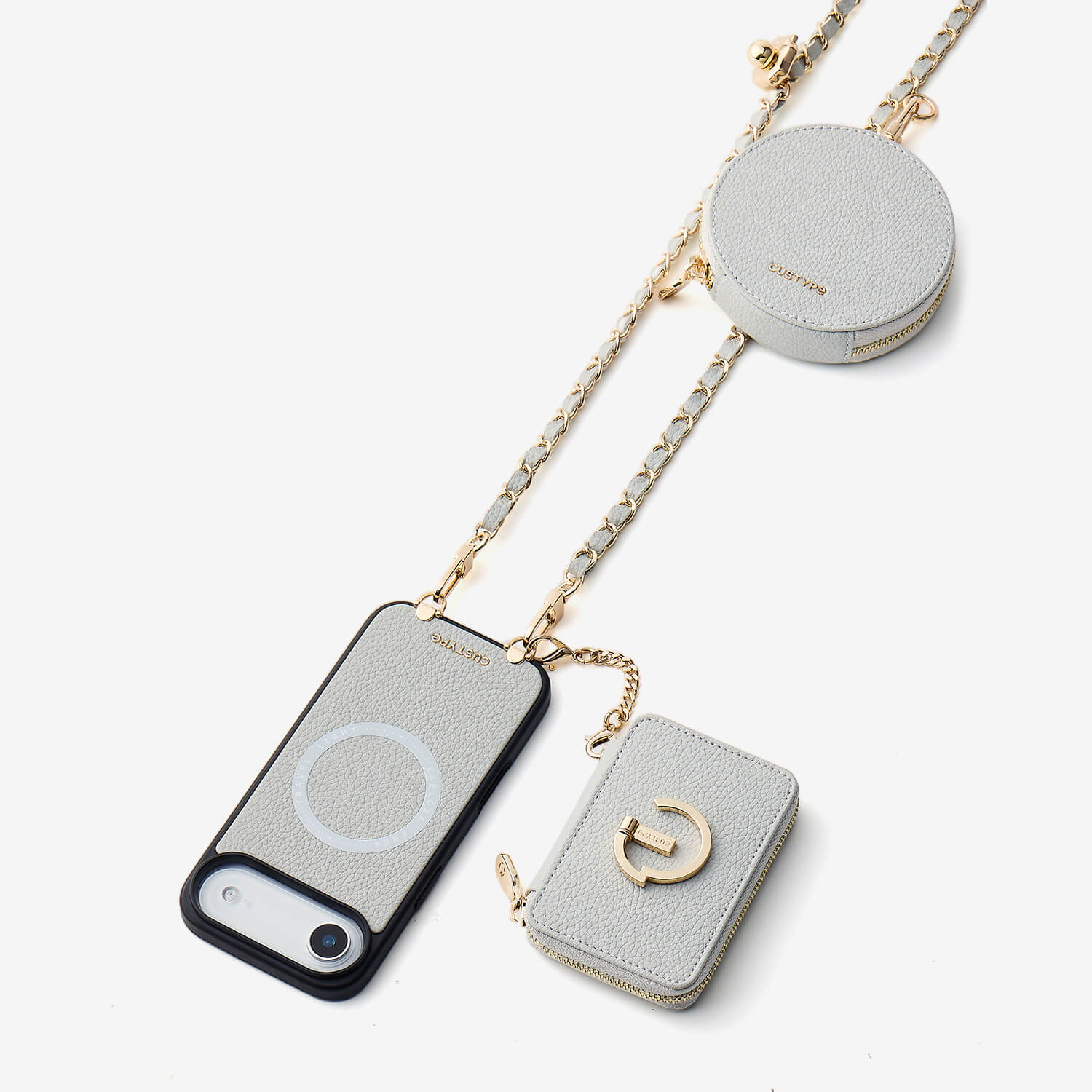 Allure Chain Series- Wallet Phone Case with Chain & Stand