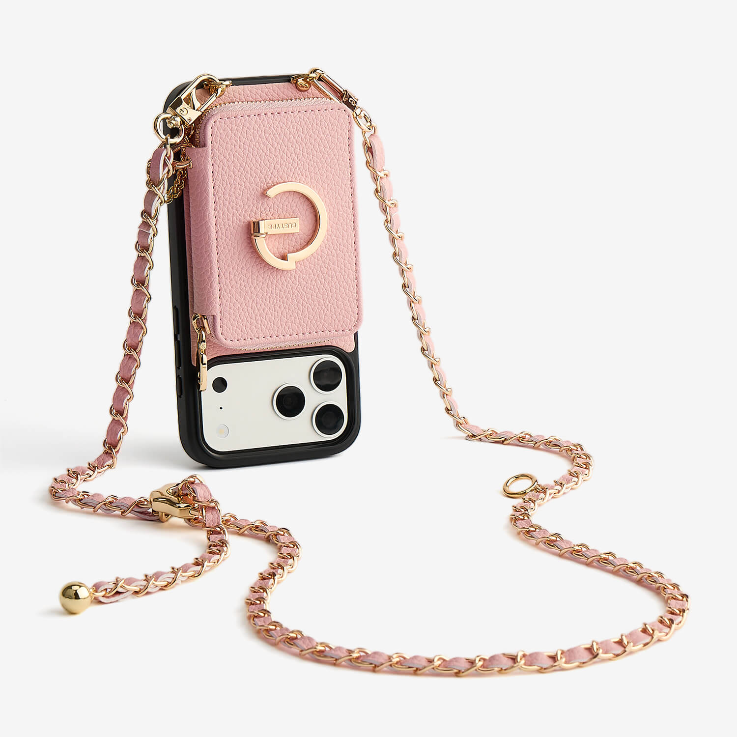 Allure Chain Series- Wallet Phone Case with Chain & Stand