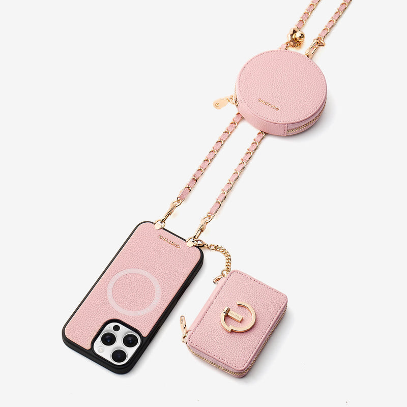 Allure Chain Series- Wallet Phone Case with Chain & Stand - iPhone 16 Pro Max