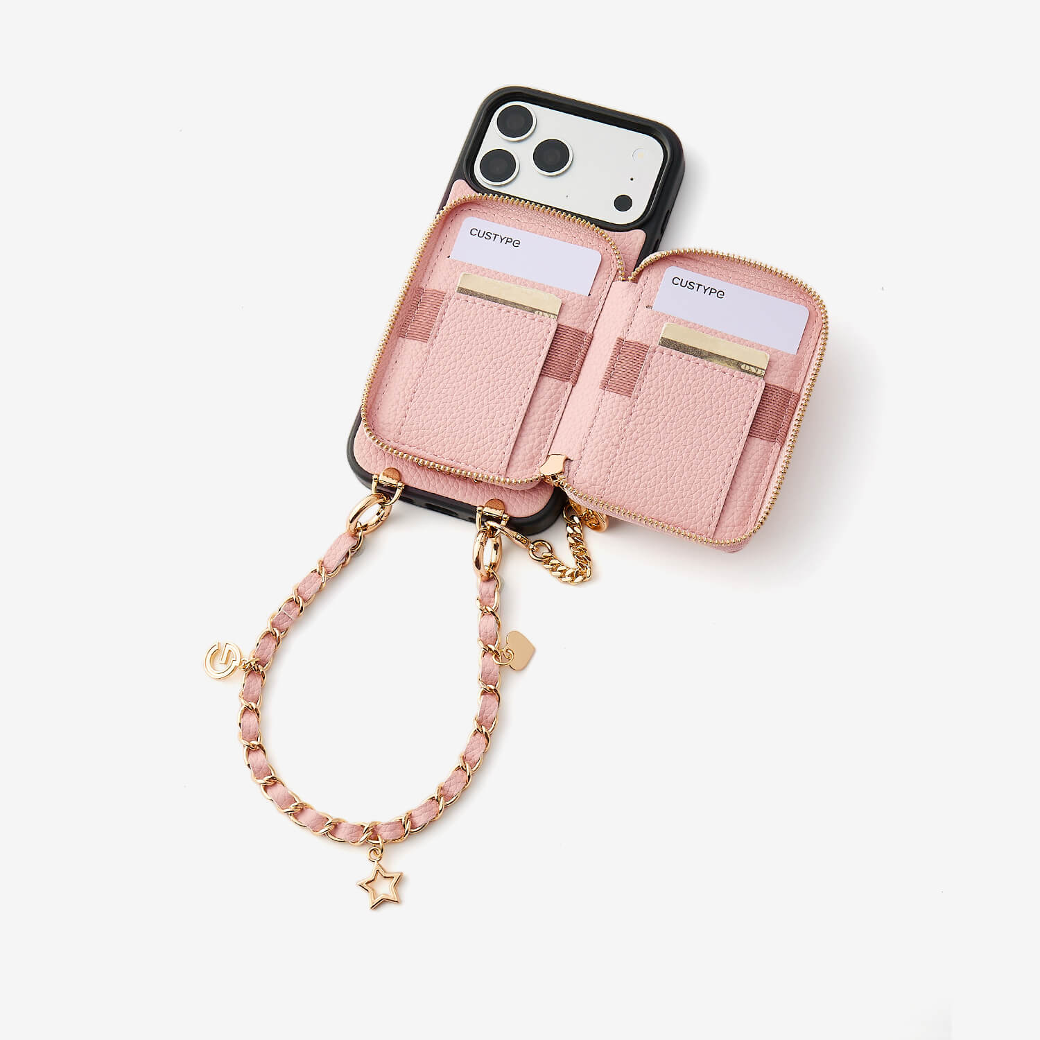 Allure Chain Series- Wallet Phone Case with Chain & Stand