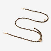 エレガントな調節可能なチェーンレザーショルダーストラップ - ライチ