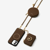 Allure Chain Series- Wallet Phone Case with Chain & Stand