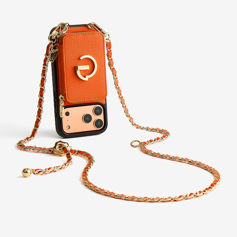 Allure Chain Series- Wallet Phone Case with Chain & Stand