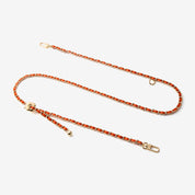 エレガントな調節可能なチェーンレザーショルダーストラップ - ライチ