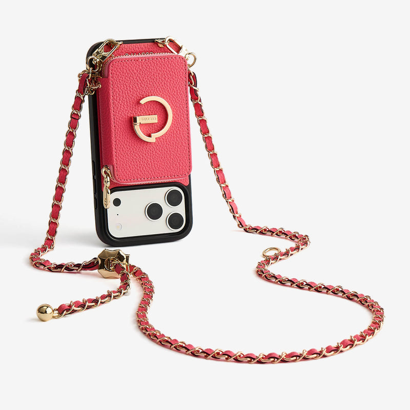 Allure Chain Series- Wallet Phone Case with Chain & Stand