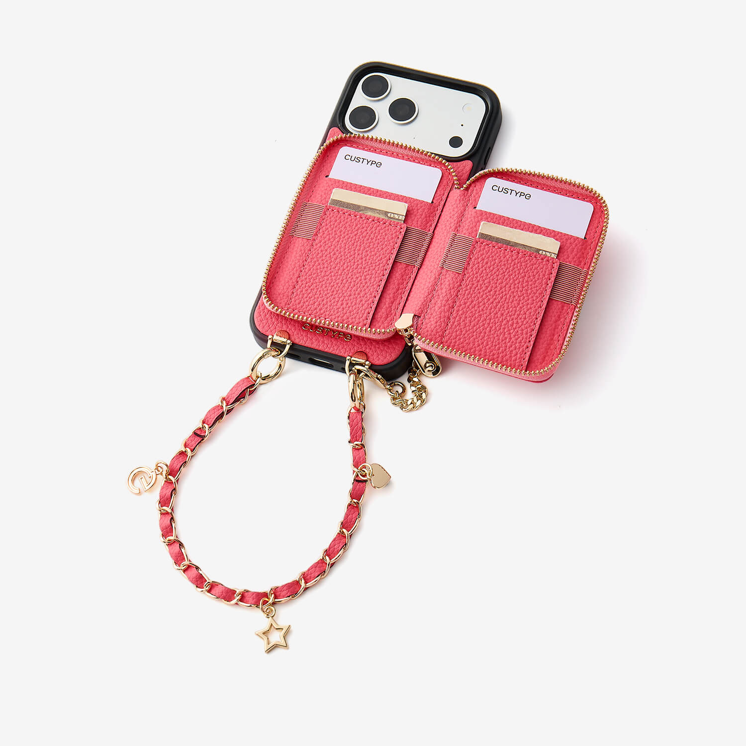 Allure Chain Series- Wallet Phone Case with Chain & Stand-Custype