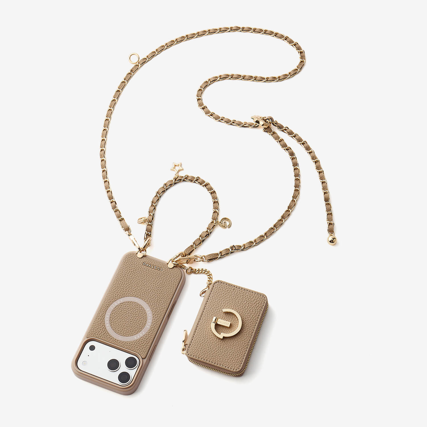 モランディグレースキット - クロスボディストラップ付きマグネット式スマホケース