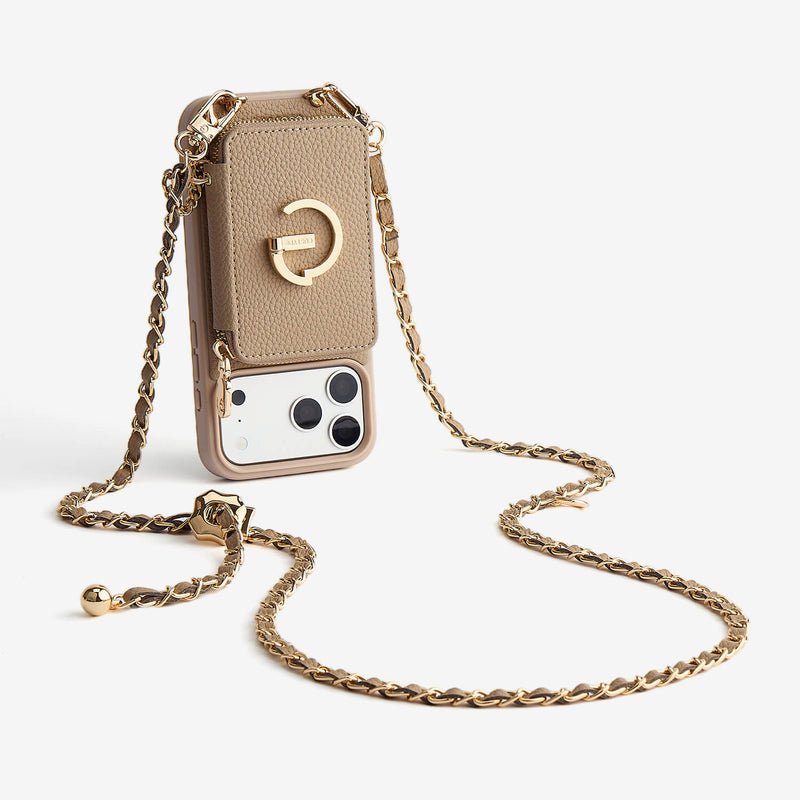 Allure Chain Series- Wallet Phone Case with Chain & Stand