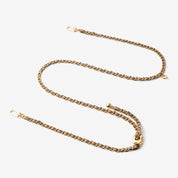 エレガントな調節可能なチェーンレザーショルダーストラップ - ライチ