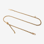 エレガントな調節可能なチェーンレザーショルダーストラップ - ライチ