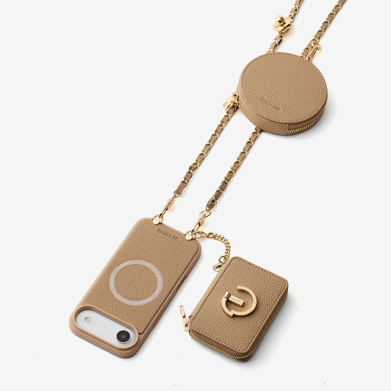 Allure Chainシリーズ - チェーン＆スタンド付きウォレットフォンケース - iPhone 17 Air