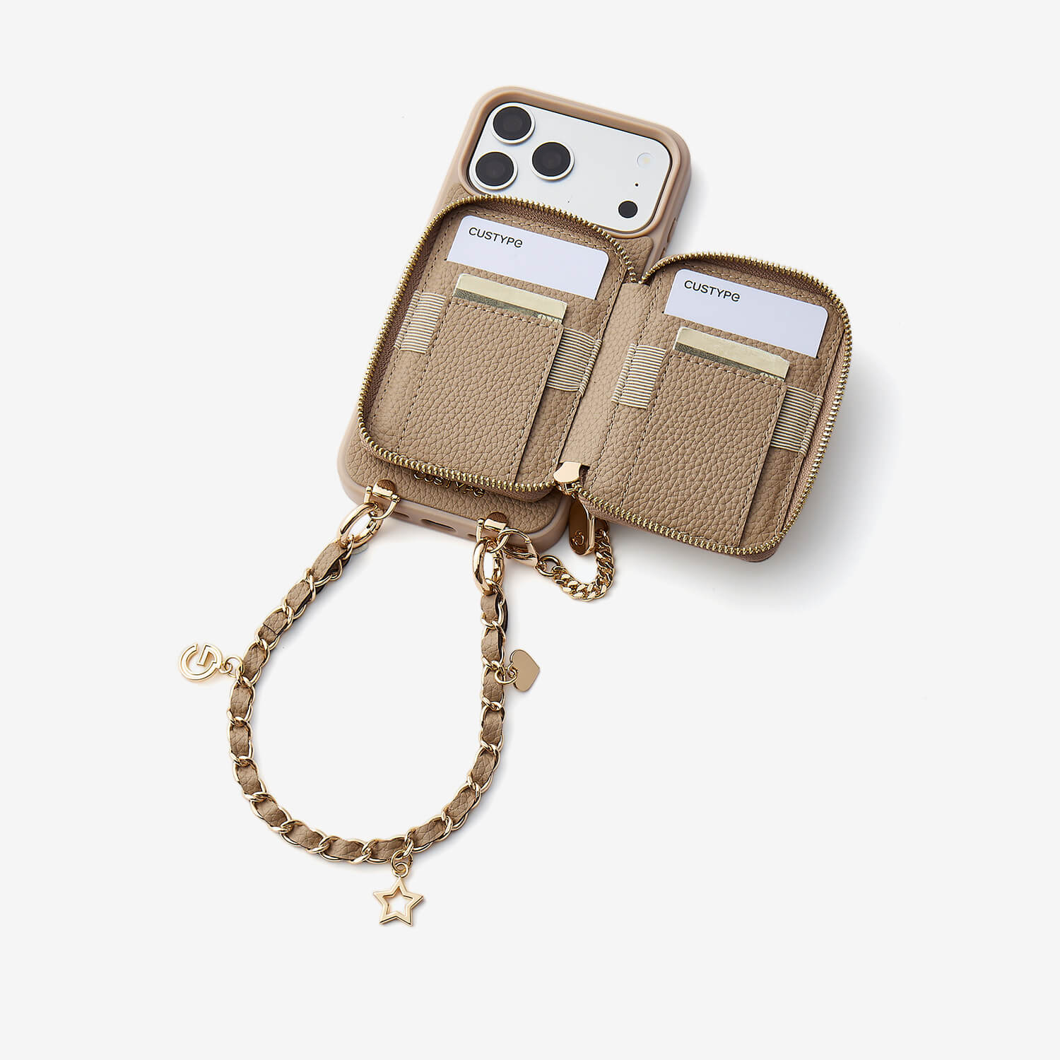 Allure Chain Series- Wallet Phone Case with Chain & Stand-Custype