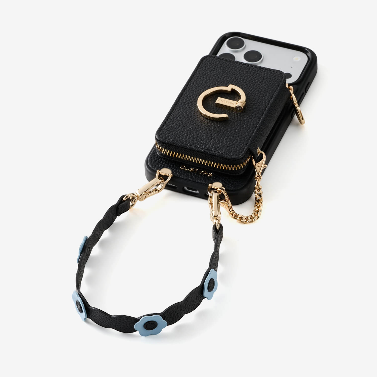 Bloom Pal- Wallet Phone Case with Raised Floral Wristlet