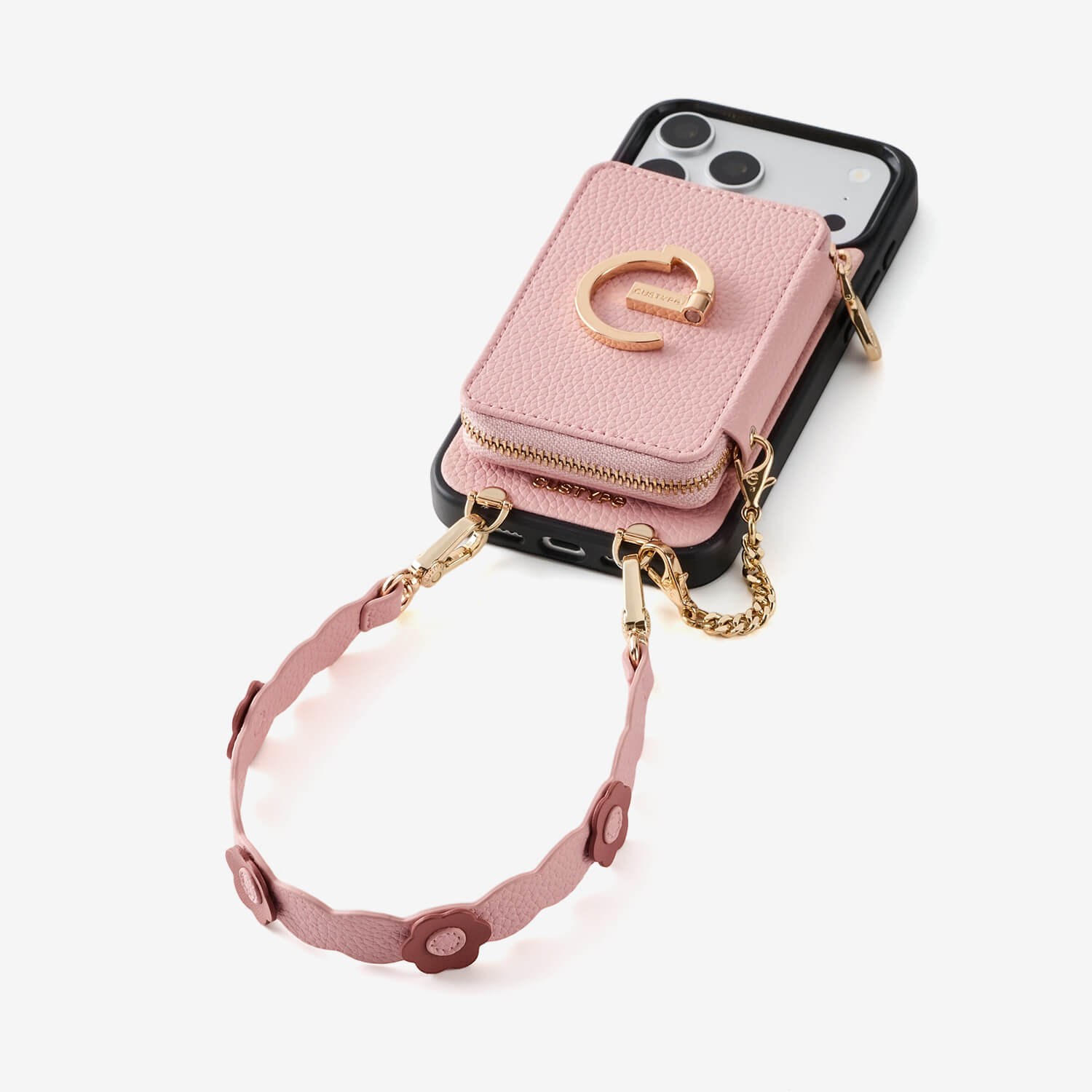 Bloom Pal- Wallet Phone Case with Raised Floral Wristlet