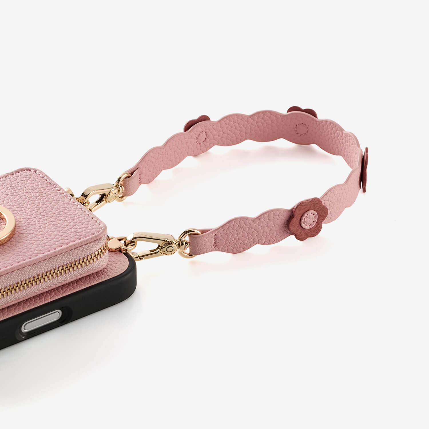 Bloom Pal- Wallet Phone Case with Raised Floral Wristlet