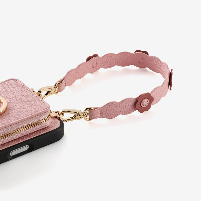 Bloom Pal- Wallet Phone Case with Raised Floral Wristlet