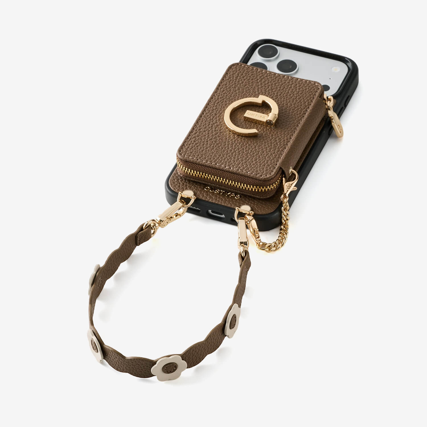 Bloom Pal- Wallet Phone Case with Raised Floral Wristlet