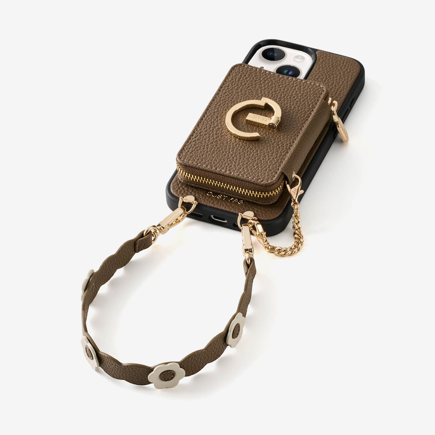 Bloom Pal- Wallet Phone Case with Raised Floral Wristlet