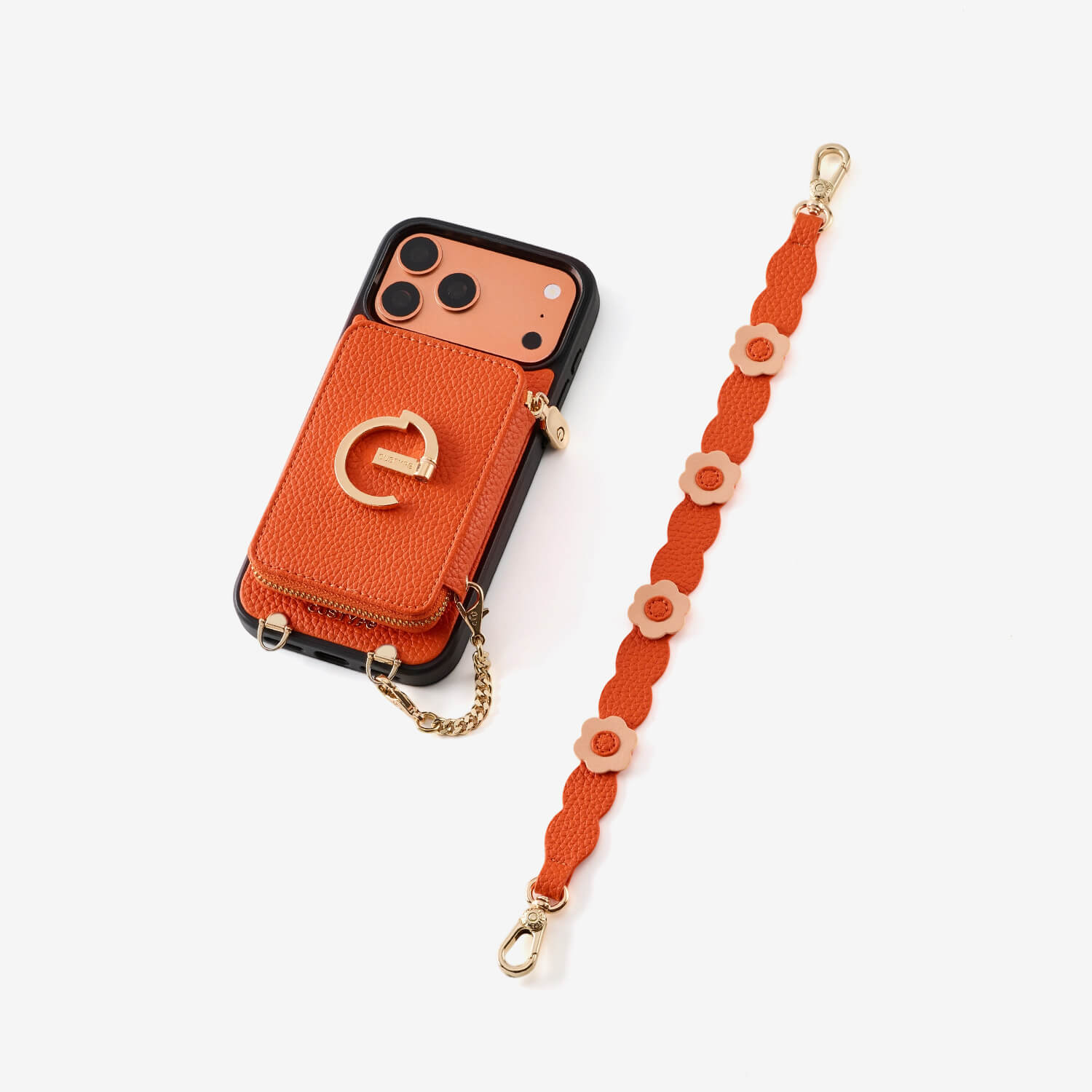 Bloom Pal- Wallet Phone Case with Raised Floral Wristlet