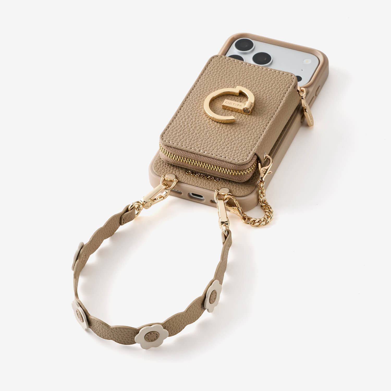 Bloom Pal- Wallet Phone Case with Raised Floral Wristlet
