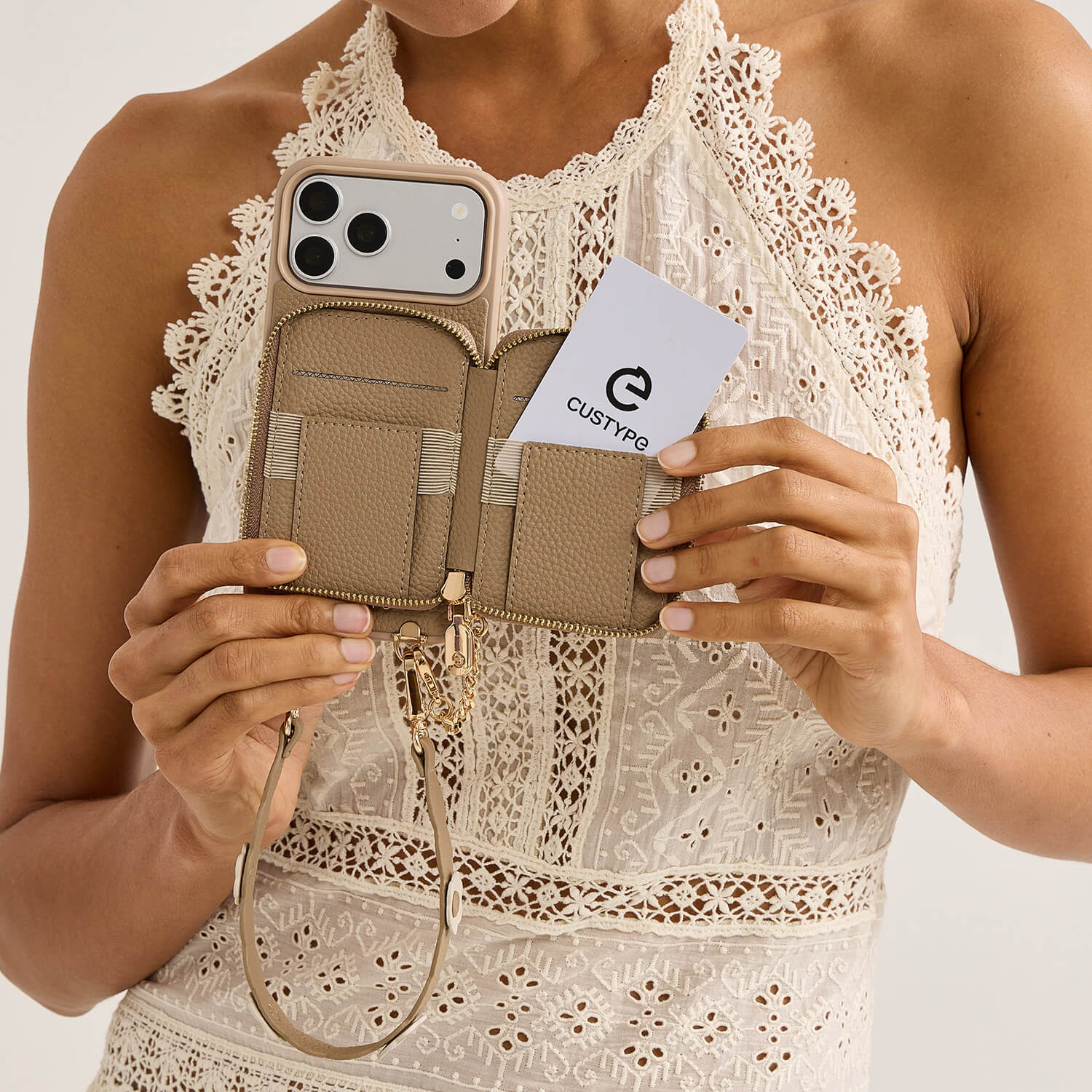 Bloom Pal- Wallet Phone Case with Raised Floral Wristlet