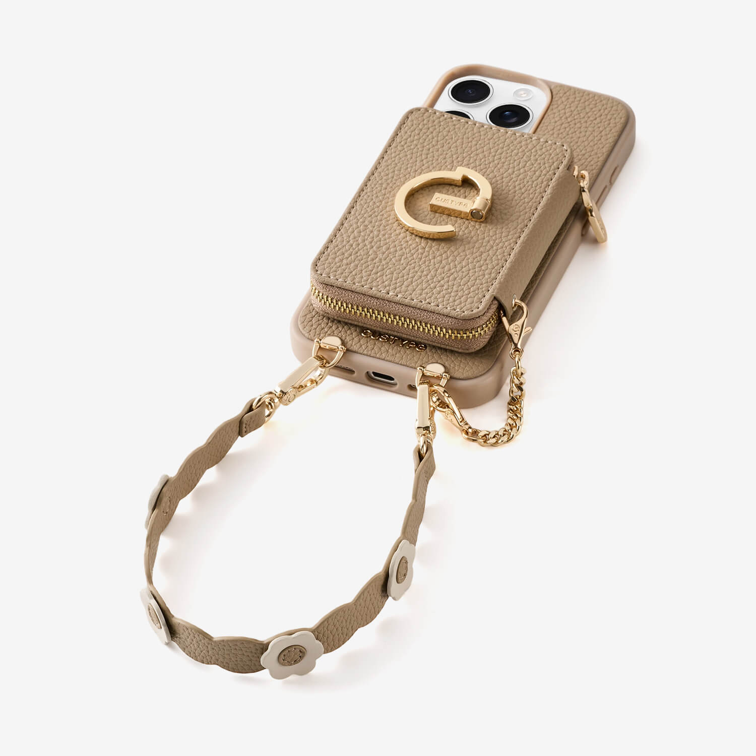 Bloom Pal- Wallet Phone Case with Raised Floral Wristlet