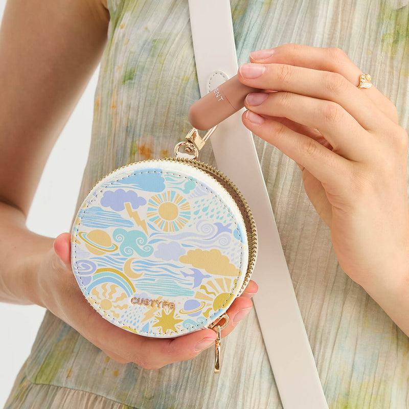 designer circle pouch
