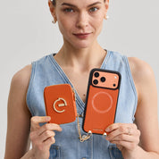 Orange
iPhone 17 Pro Max phone case with detachable wallet with Magnetic
for for everyday use
