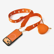 Heart Design Kit- Webbing Strap iPhone Case with Magnetic Pouch-Mobile Phone Cases-DETACHABLE WALLET & WIRELESS CHARGING