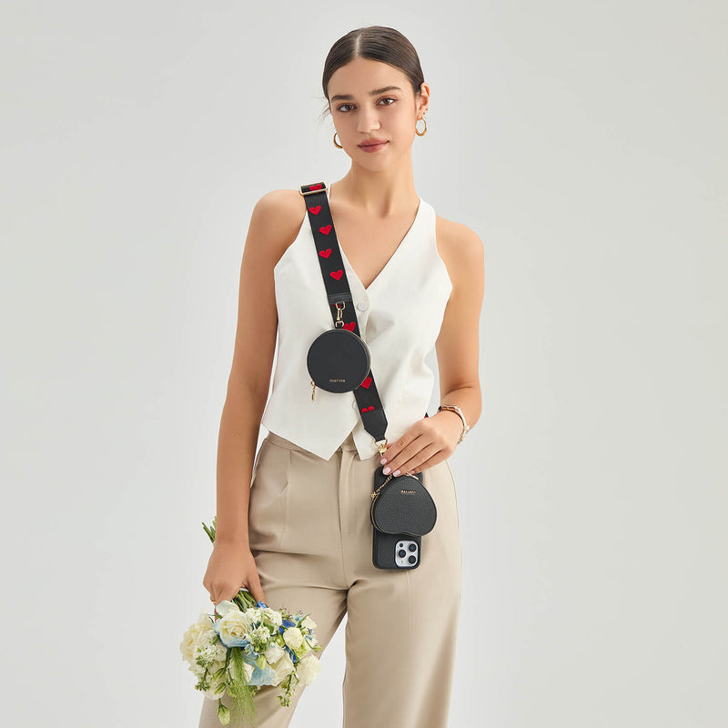 heart pouch travel phone case
