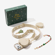 Beige phone case with strap