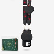 crossbody phone case with heart pouch

